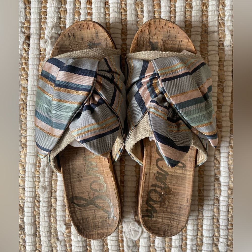 Sam Edelman Multicolor Striped Sandal Slides